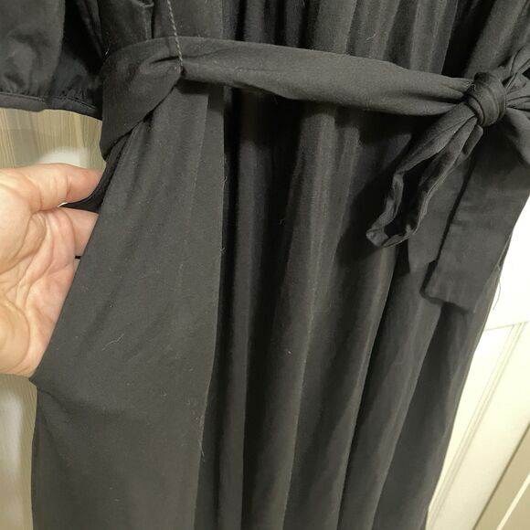 NEW Draper James RSVP Knit Wrap Dress Black Half Sleeve V-Neck Plus Size 2X NWT - Picture 7 of 14